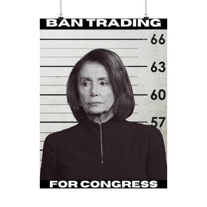 Matte Poster - Ban Trading for Congress