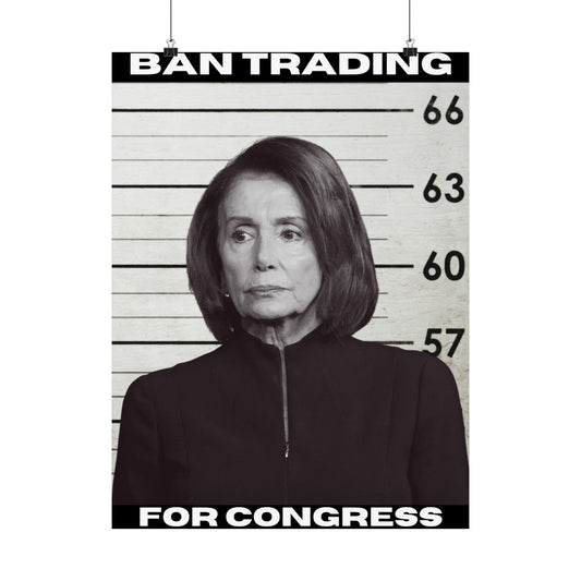 Matte Poster - Ban Trading for Congress