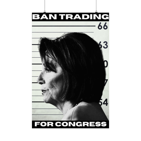 Matte Poster - Ban Trading for Congress